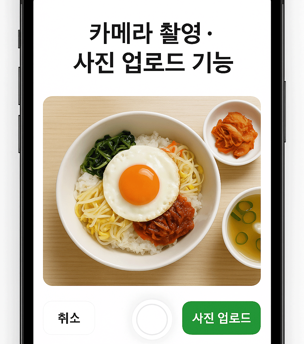 카메라 촬영·사진 업로드 기능